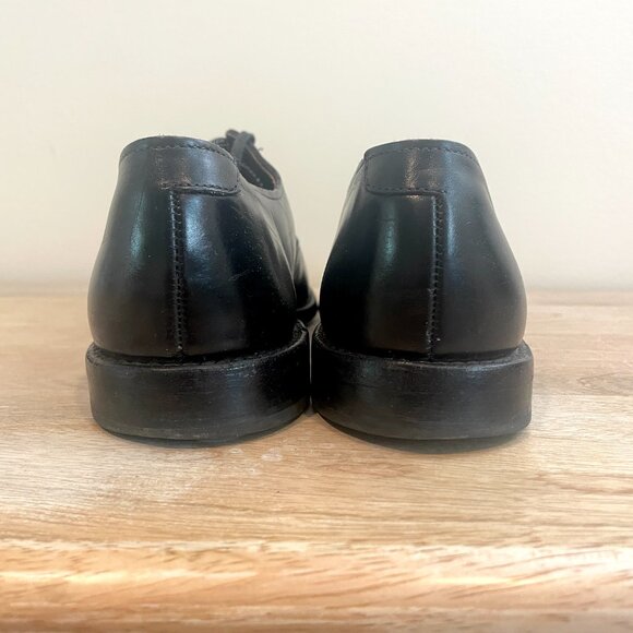 ALLEN EDMONDS CARLYLE Plain-Toe Men's Leather Oxford Dress Shoes Black Size 9.5 - Picture 7 of 9